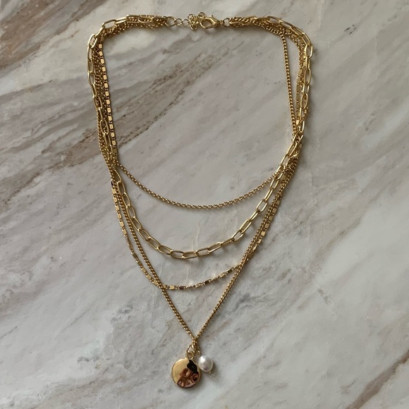 Lovely Multi Strand Necklace with Pendant and Freshwater Pearl - Picture 4 of 7